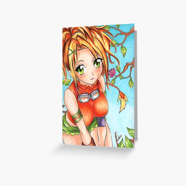 Final Fantasy Rikku Drawing Greeting Card