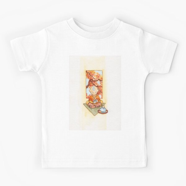 Aang von Avatar, dem letzten Airbender, der Tee trinkt Kinder T-Shirt