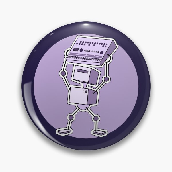 Item preview, Robot Holding Drum Machine Purple Tint designed and sold by AtomicMalibu.