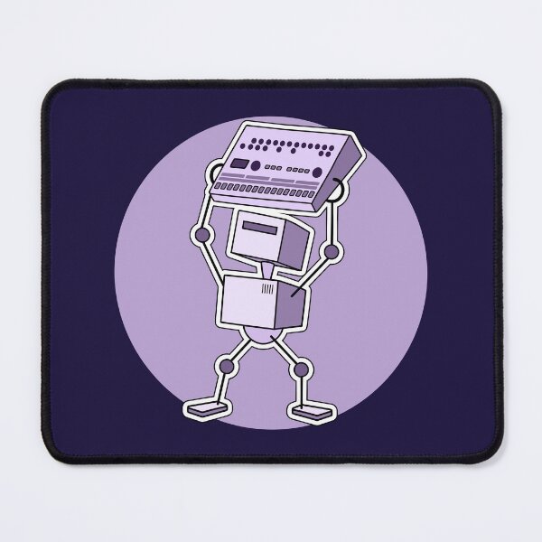 Item preview, Robot Holding Drum Machine Purple Tint designed and sold by AtomicMalibu.