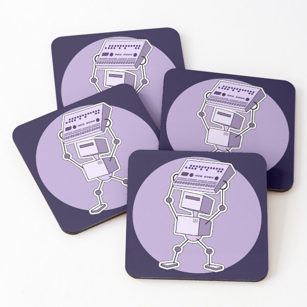 Item preview, Robot Holding Drum Machine Purple Tint designed and sold by AtomicMalibu.
