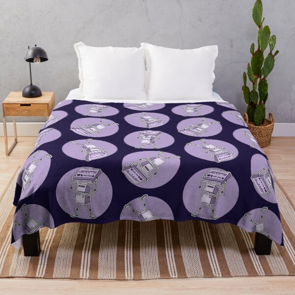 Item preview, Robot Holding Drum Machine Purple Tint designed and sold by AtomicMalibu.
