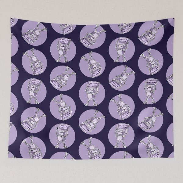 Item preview, Robot Holding Drum Machine Purple Tint designed and sold by AtomicMalibu.