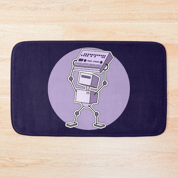 Item preview, Robot Holding Drum Machine Purple Tint designed and sold by AtomicMalibu.