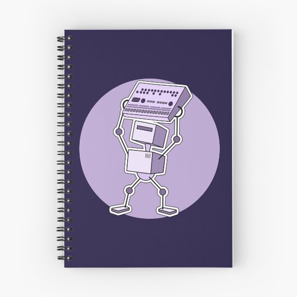 Item preview, Robot Holding Drum Machine Purple Tint designed and sold by AtomicMalibu.