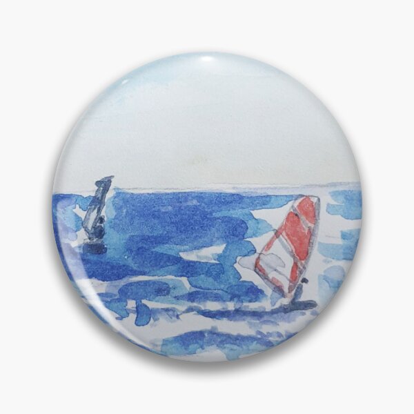 Item preview, Windsurf acuarela - ovalado designed and sold by Mideyes.