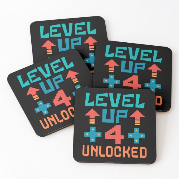 Item preview, Level Up, 4 Unlocked. Retro  designed and sold by ACC .
