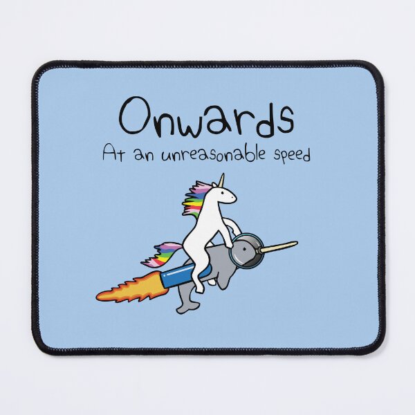 Item preview, Onwards! At An Unreasonable Speed (Unicorn Riding Narwhal) designed and sold by jezkemp.