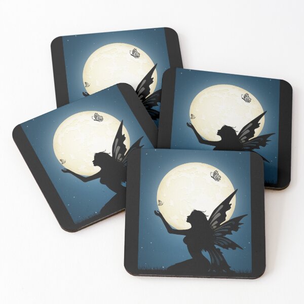 Item preview, Winged Fairy Silhouette In the Moonlight - Fairy Court Design designed and sold by CreativNode.