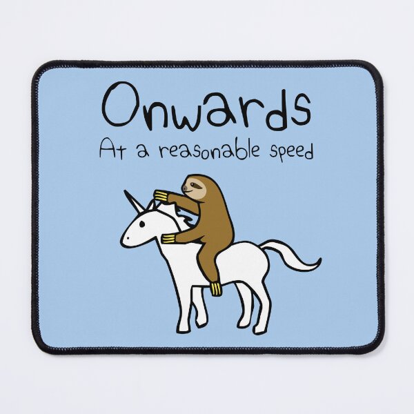 Item preview, Onwards! At A Reasonable Speed (Sloth Riding Unicorn) designed and sold by jezkemp.