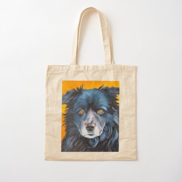 Soulful Border Collie Cotton Tote Bag