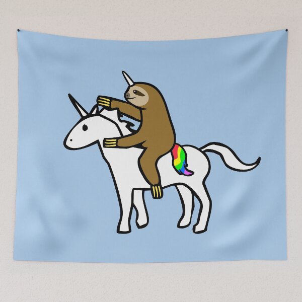 Item preview, Slothicorn Riding Unicorn designed and sold by jezkemp.