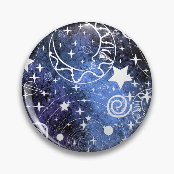 Item preview, Space Planets Stars Moon Celestial Pattern | Blue Galaxy Background: designed and sold by LifeAndWonder.