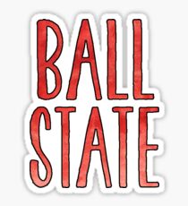 Ball State Watercolor Sticker