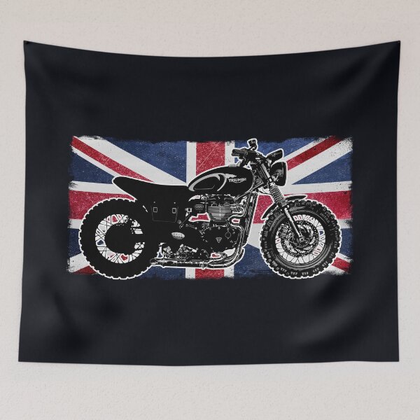 Item preview, Custom Scrambler | British Flag | Muscle Bikes Scrambler Bikes designed and sold by SW Longwave.