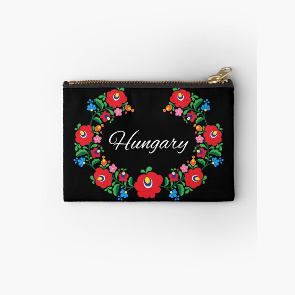 Item preview, Kalocsai Wreath - Hungary (White Text) designed and sold by JuliaAjandi.