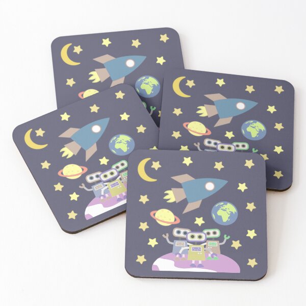 Item preview, Cool Robots In Space Design, Fun Kids Sci-Fi Design designed and sold by TrulyEpoque.