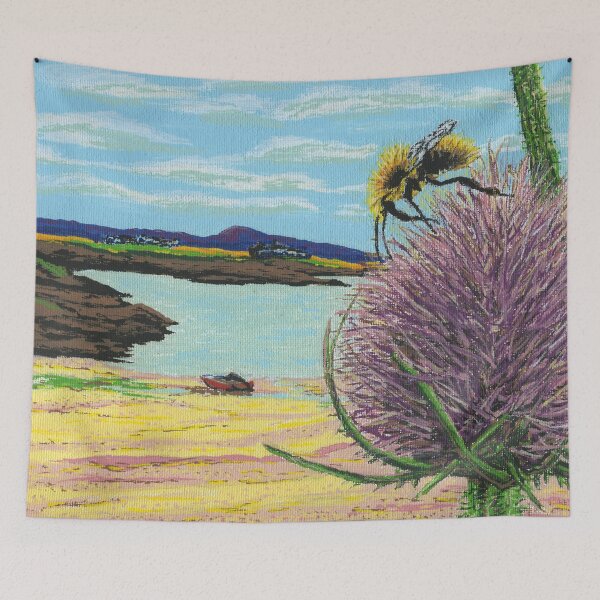 Item preview, Bee on Beach at Trearddur Bay designed and sold by LymphomaLass.