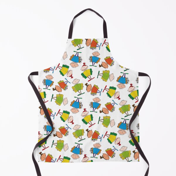 Item preview, little accordionists - repeating pattern on white designed and sold by kobyakov.