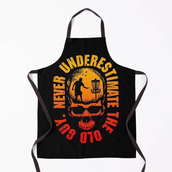 Item preview, Never Underestimate The Old Guy Funny Disc Golf Sunset Skull designed and sold by GrandeDuc.