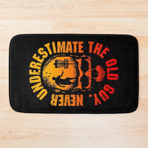 Item preview, Never Underestimate The Old Guy Funny Disc Golf Sunset Skull designed and sold by GrandeDuc.