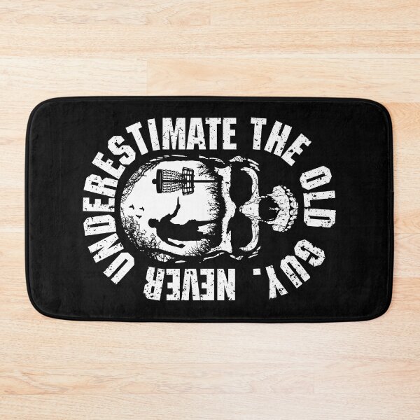 Item preview, Never Underestimate The Old Guy Funny Disc Golf Sunset Skull designed and sold by GrandeDuc.