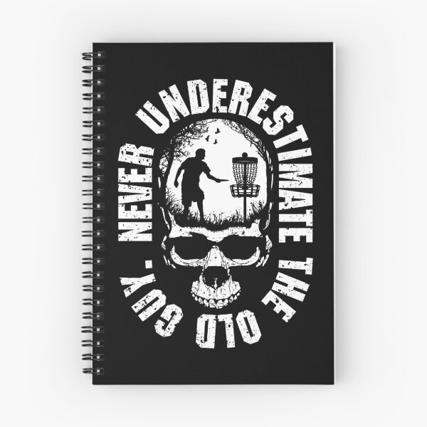 Item preview, Never Underestimate The Old Guy Funny Disc Golf Sunset Skull designed and sold by GrandeDuc.