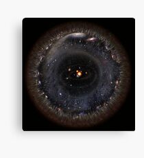 Observable Universe bigger SSystem! (black background) Canvas Print