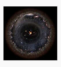 Observable Universe bigger SSystem! (black background) Photographic Print