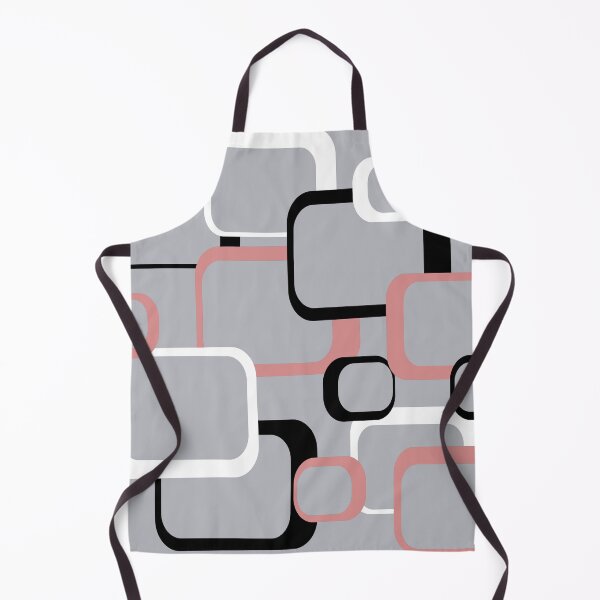 Item preview, Pink White Black Retro Squares Gray Background designed and sold by ValeriesGallery.