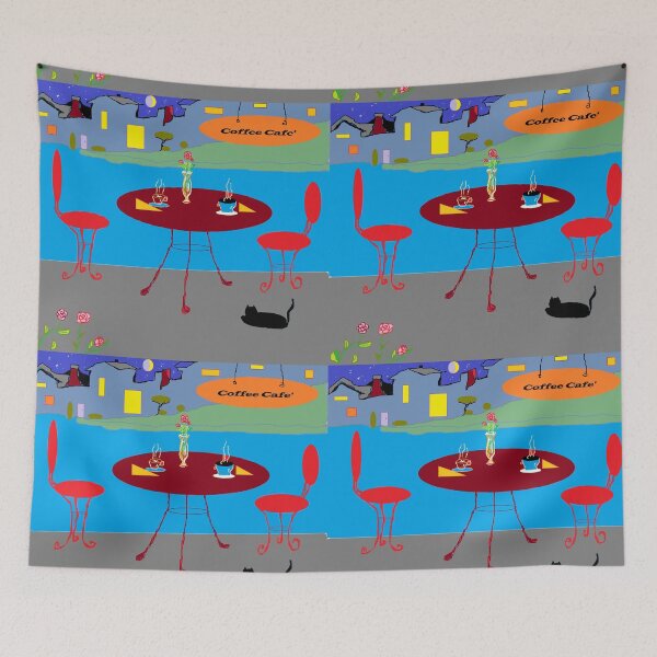 Item preview, Early morning coffee at the cafe. designed and sold by judy snyder.