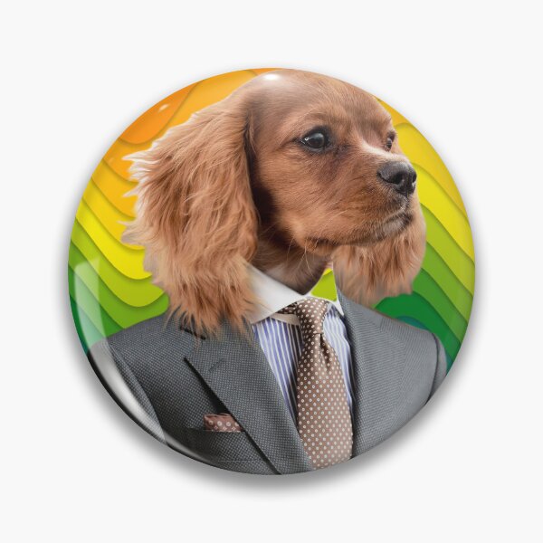 Item preview, A Pride Ckc Dog with Suit and Tie, Gift for The Cavie Dog Lover, King Charles Spaniel designed and sold by DiensDesign.