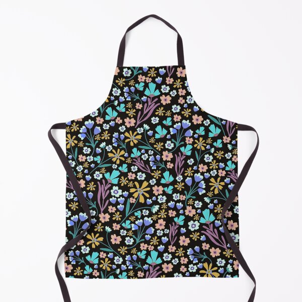 Item preview, Folk Floral - 70s Multi Black designed and sold by KBurnsArt.