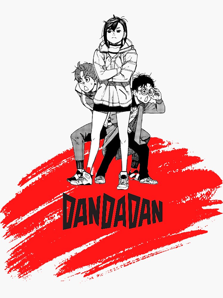 Dandadan Ken Takakura And Momo Ayase Manga Design Sticker For Sale