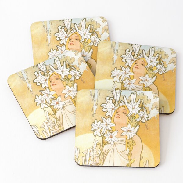 Item preview, Alfons Mucha Las Flores Lirio designed and sold by OldTimeArt.