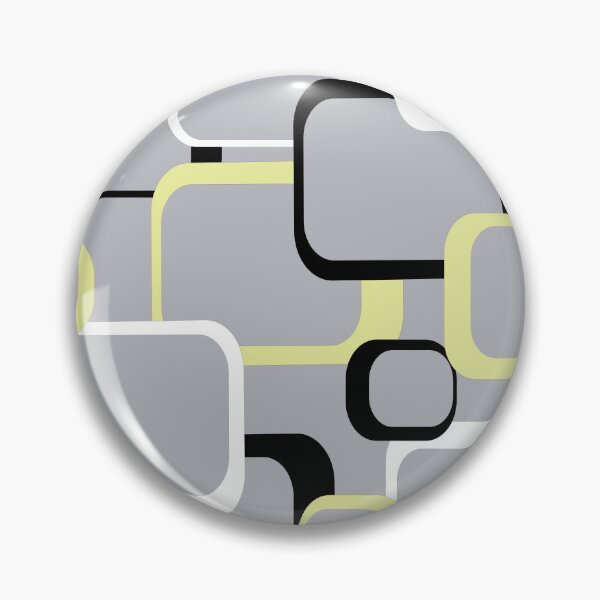Item preview, Retro Squares Pattern Yellow Black White Gray designed and sold by ValeriesGallery.