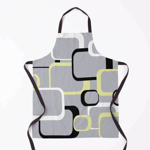 Item preview, Retro Squares Pattern Yellow Black White Gray designed and sold by ValeriesGallery.