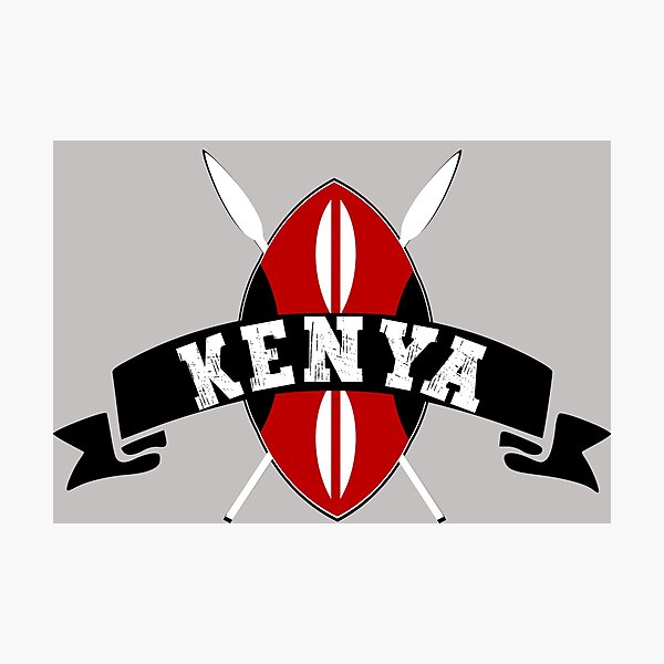Item preview, Kenya Kenyan Flag Shield Design designed and sold by PearlMoonGrapes.