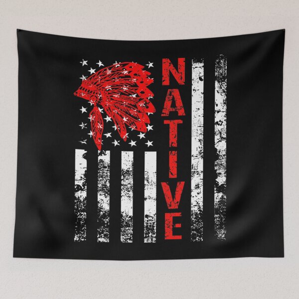 Item preview, Native American Day Vintage Flag USA designed and sold by murkybustle9.