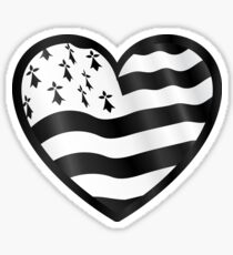 Breton flag heart Sticker