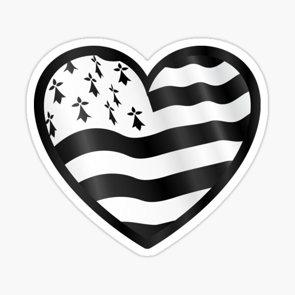 Aperçu de l'œuvre Coeur de drapeau breton créée et vendue par 1enchik.