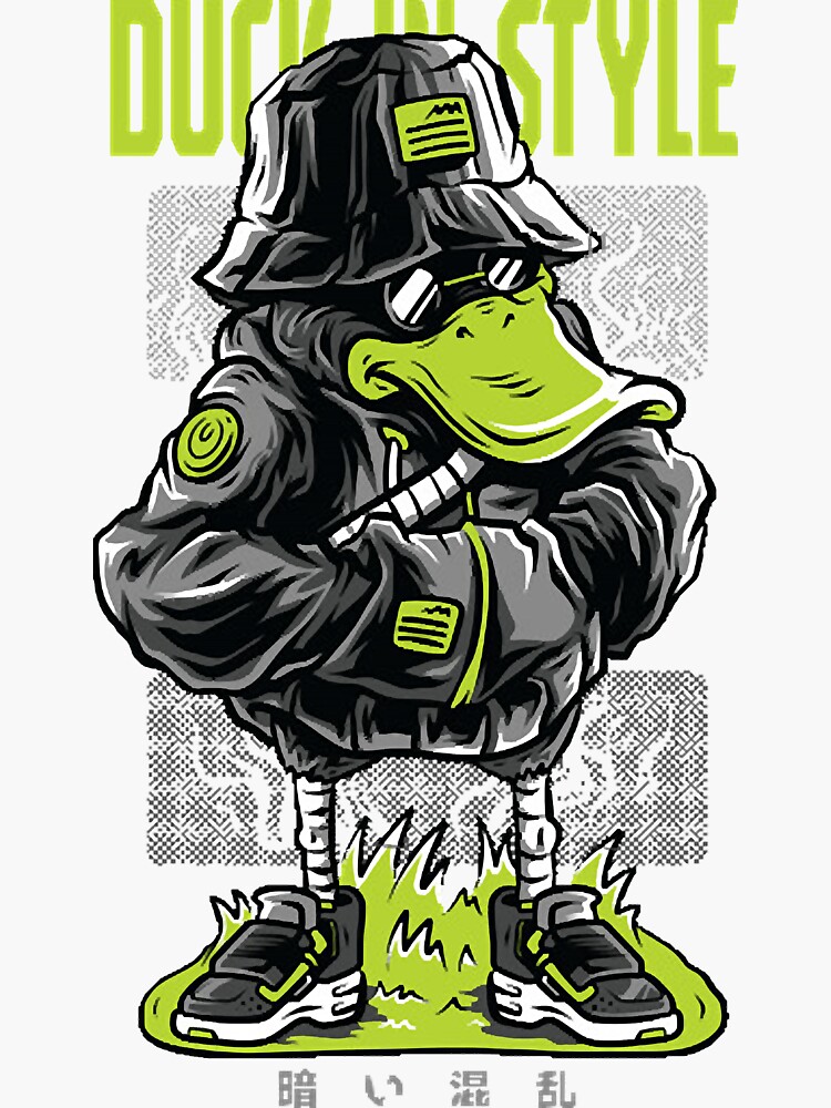 Gangster Duck Style Hip Hop Graffiti Rapper Sticker For Sale By