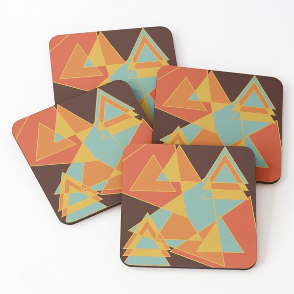 Item preview, Abstract retro triangles pattern designed and sold by moxdesign.