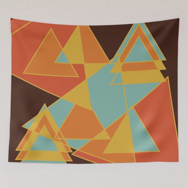 Item preview, Abstract retro triangles pattern designed and sold by moxdesign.