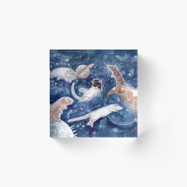 Rats are Stars Spelled Backwards Acrylic Block