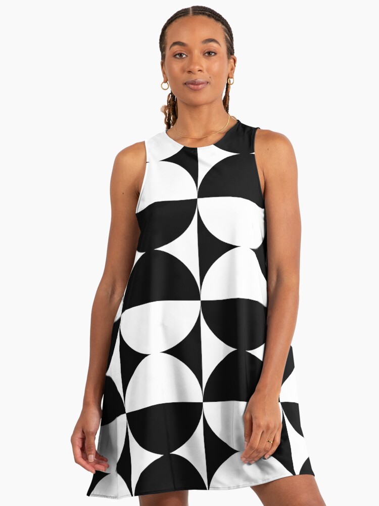 Mid Century Modern Geometric Abstract Pattern 724 Geometric A-Line Dress Mid Century Modern Geometric Abstract Pattern 724 Geometric A-Line Dress