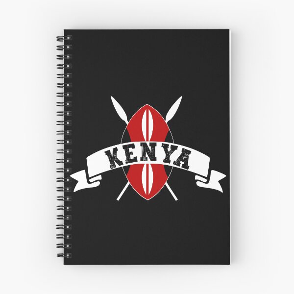 Item preview, Kenya Kenyan Flag Shield Design - Black designed and sold by PearlMoonGrapes.