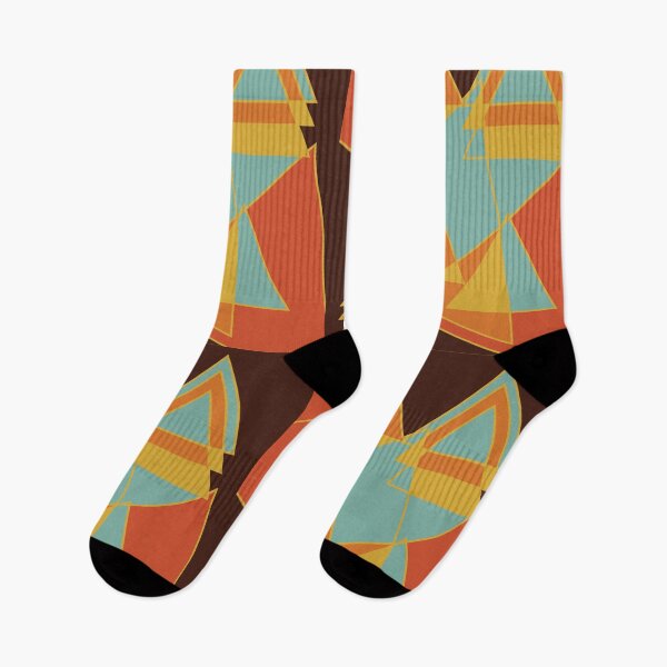 Item preview, Abstract retro triangles pattern designed and sold by moxdesign.