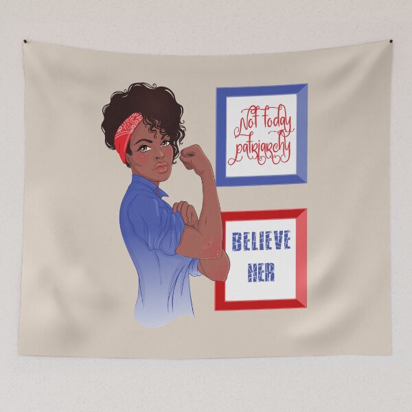 Item preview, Black women lead! Feminist Not Today Patriarchy/Believe Her designed and sold by incurablehippie.