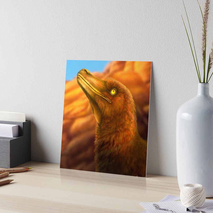 Cute Deinonychus Art Board Print for Sale by saradrawspaleo